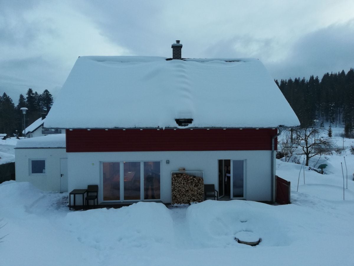 Terrace with snow