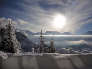 Unsere Aussicht auf die Walliser Bergwelt