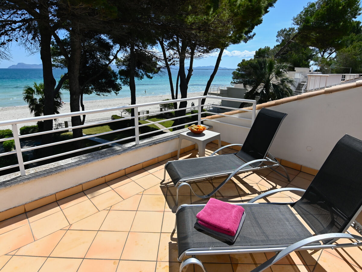 Dachterrasse mit Blick auf die Bucht von Alcudia