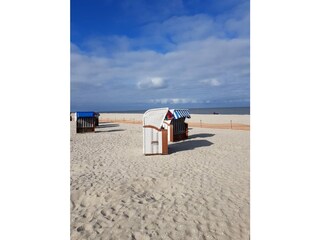 Strandkorb an der Nordsee