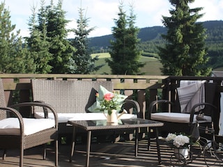 Balkon mit Blick auf Keilberg