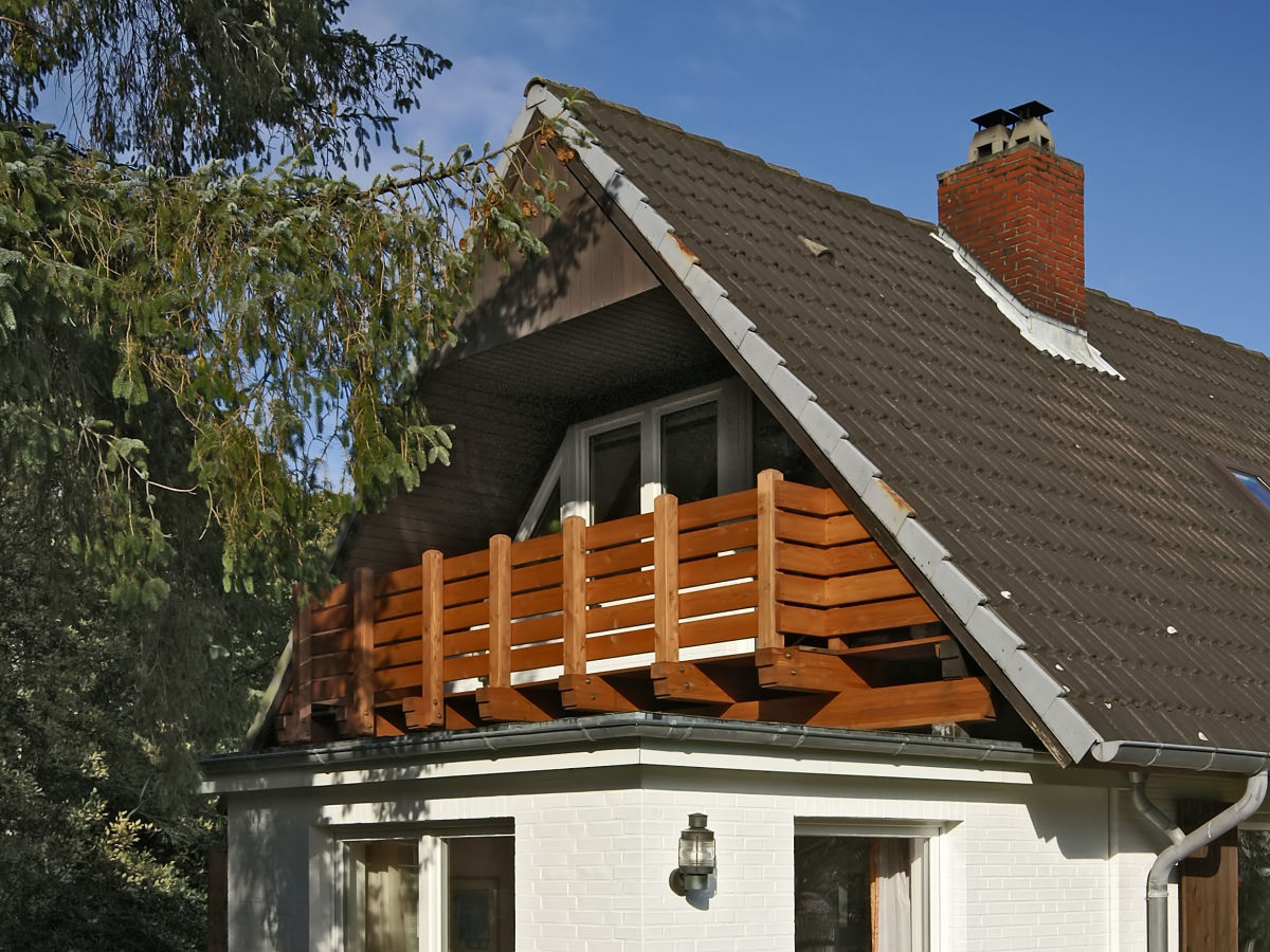 Balkon mit Blick auf die Heide