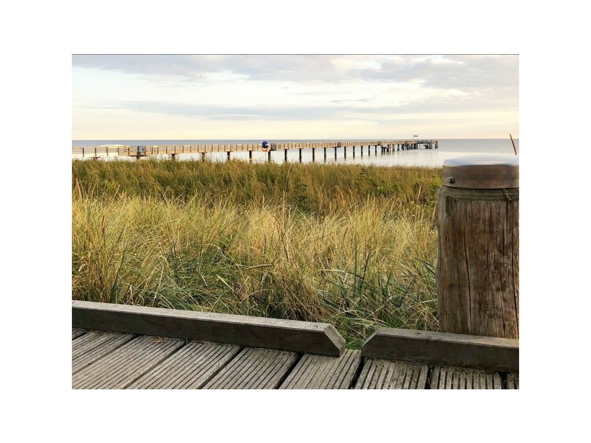 Ostseebad Boltenhagen - Blick von der Dünenpromenade auf die Seebrücke