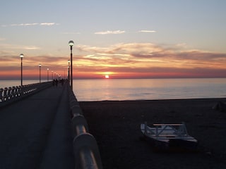 Sunset in winter in Forte dei Marmi