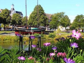 Gaffelschoner "Hermine" am Schleusenpriel