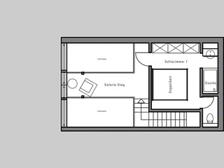 Chalet Berg attic with gallery