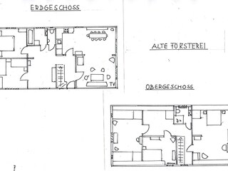 Grundriß Ferienhaus Alte Försterei