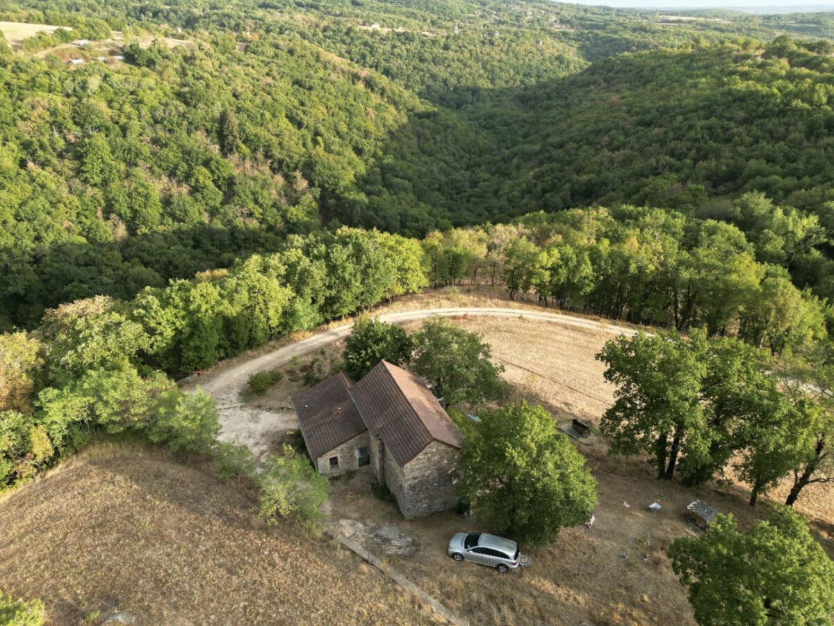 Drone view from the house and surroundings