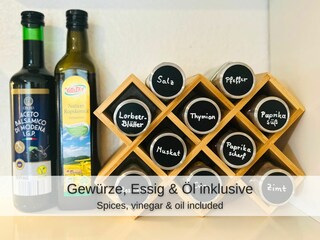 Gewürze, Essig & Öl inklusive