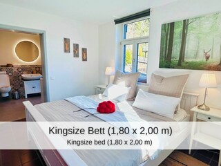 Kingsize Bett (1,80 x 2,00 m)