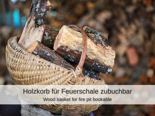 Holzkorb für Feuerschale zubuchbar