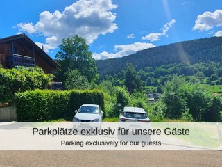 Parkplätze exklusiv für unsere Gäste