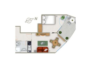 Grundriss der Ferienwohnung 211 A