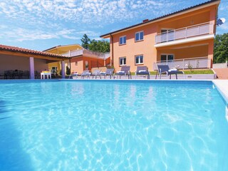 Two terraces overlooking the pool