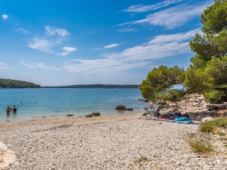 der Strand, kristallklares Meer