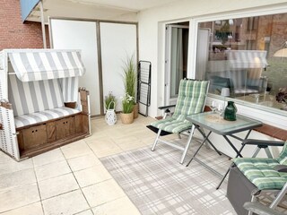 Südterrasse direkt am Meer