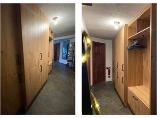 Einbauschrank Flur, Getränkekühlschrank und Gefrierfach