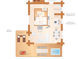 Casa de vacaciones Langweiler Plano de planta 40