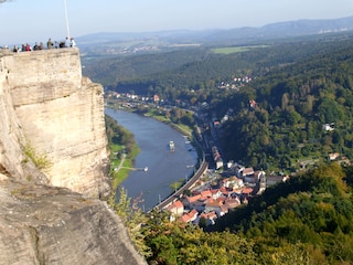 Blick von der Festung Königstein nach Königstein