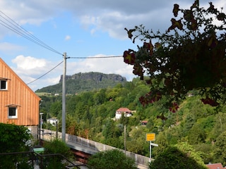 Blick von der Terrasse zum Lilienstein