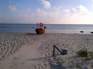 Dreamy morning on the beach "on the doorstep"