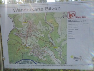 Roter Weg /Wanderkarte von Bitzen