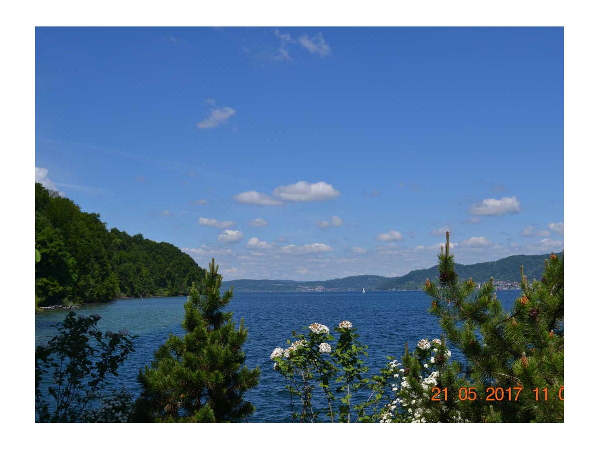 Blick vom Vorgarten auf den Überlinger See