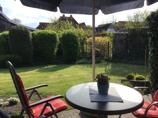 Blick in den ruhigen Garten