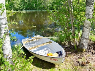 das hauseigene Ruderboot "Alma"