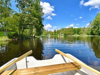 das hauseigene Ruderboot "Alma"