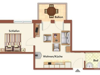 Grundriss Ferienwohnung 4