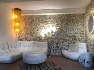 Wohnzimmer am Grundriss