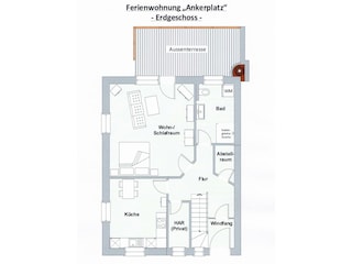 Vakantieappartement Westerholt Grondplan 20