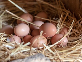 jeden Tag frische Eier von glücklichen Hühnern