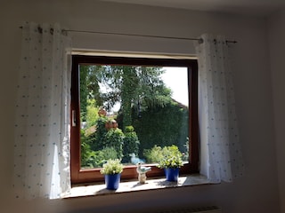 Blick aus dem Schlafzimmerfenster