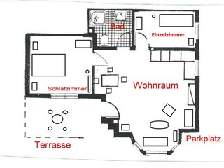 Grundriss der Wohnung