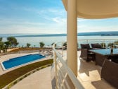 Balcony with pool view