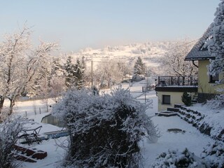 Ferienhaus Blick auf Aschberg