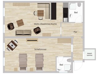 Grundriss (nicht maßstabsgetreu)
