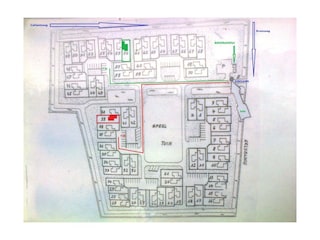 Plan von de Blenck met im Rot De Blenck 39 und Grun 56