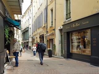 Nimes - narrow alleys, pretty boutiques, cafés, etc.