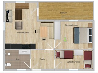 Vakantiehuis Eppenschlag Grondplan 12