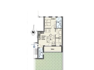 Ferienwohnung Duhnen Grundriss 23