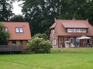 Blick von Oertze auf Oertzespeicher und -paradies