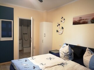 Bad liegt direkt am Schlafzimmer