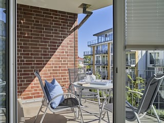 Ausblick auf den Balkon