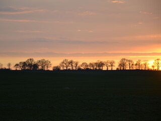 Sonnenuntergang von der Terrasse