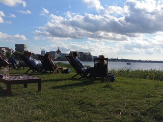 Chilling on the banks of river Warnow