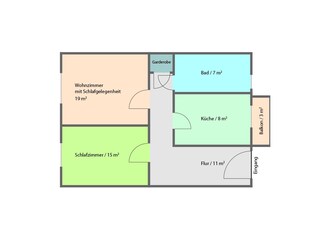 Vakantieappartement Rostock Grondplan 23