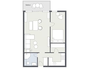 2D Grundriss Apt. Beach203